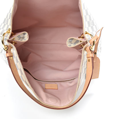 Louis Vuitton Damier Azur Graceful MM Rose Ballerine 4 of 13