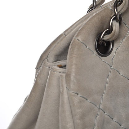 Chanel Iridescent Calfskin Large Just Mademoiselle Grey 17 of 17