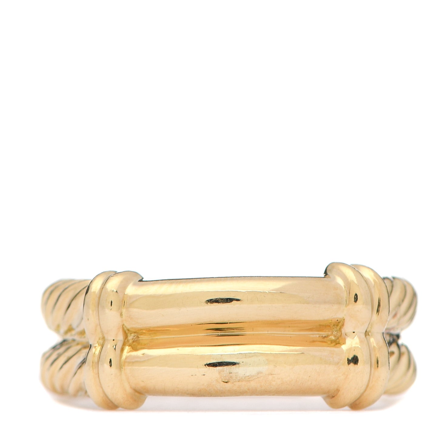 18K Yellow Gold Double Cable Band Ring 53 6.25