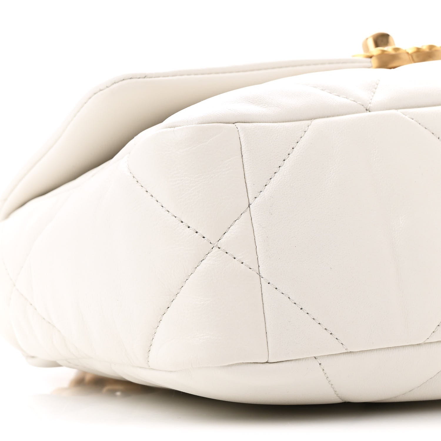 Chanel Lambskin Quilted Medium Chanel 19 Flap White 9 of 15