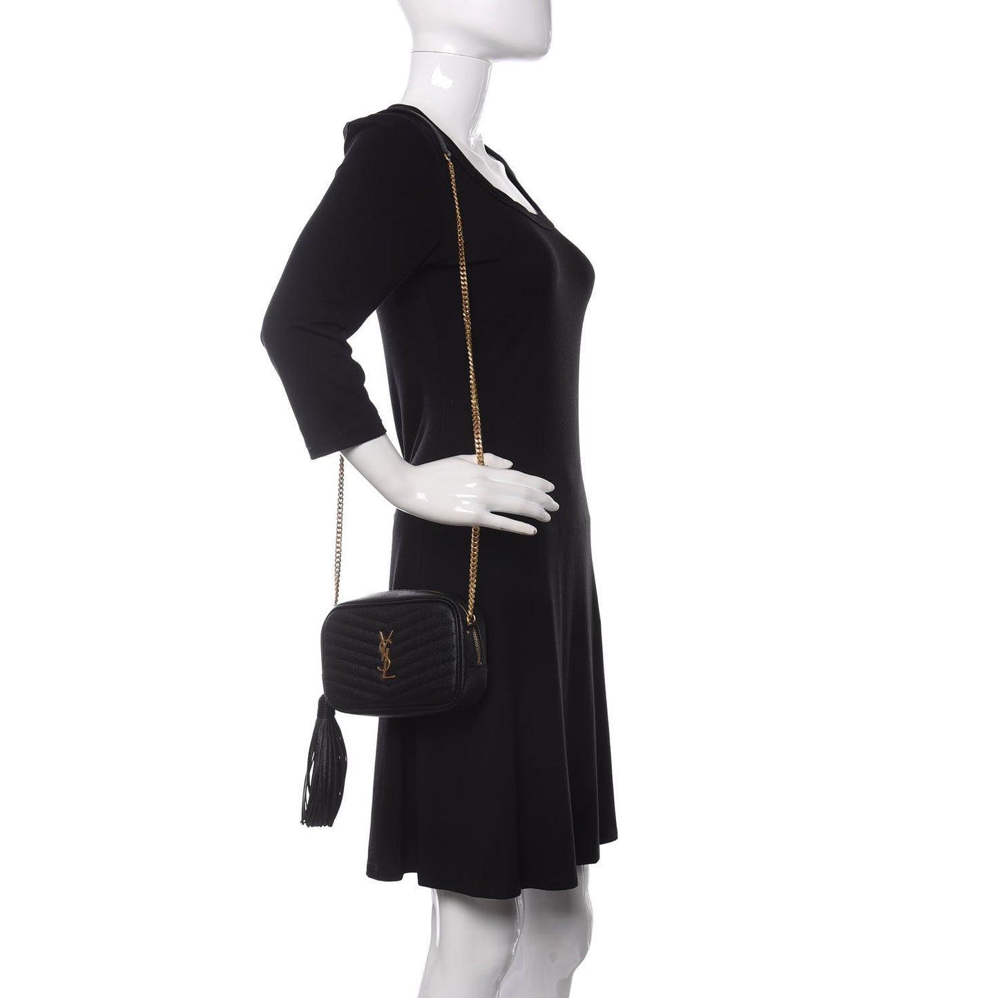 Grain De Poudre Matelasse Monogram Mini Lou Camera Bag Black