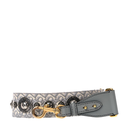 Christian Dior Oblique Studded Shoulder Strap Gris Multicolor 1 of 6
