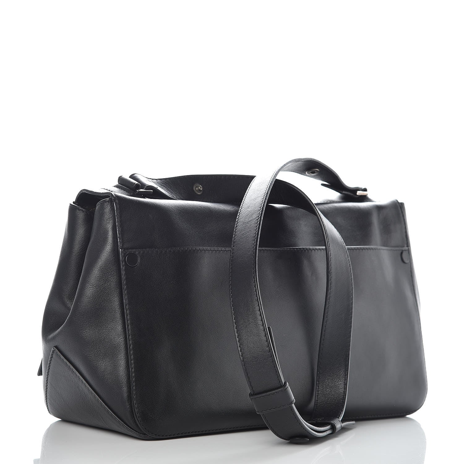 Proenza Schouler Calfskin Double Sided PS Courier Bag Black 3 of 9