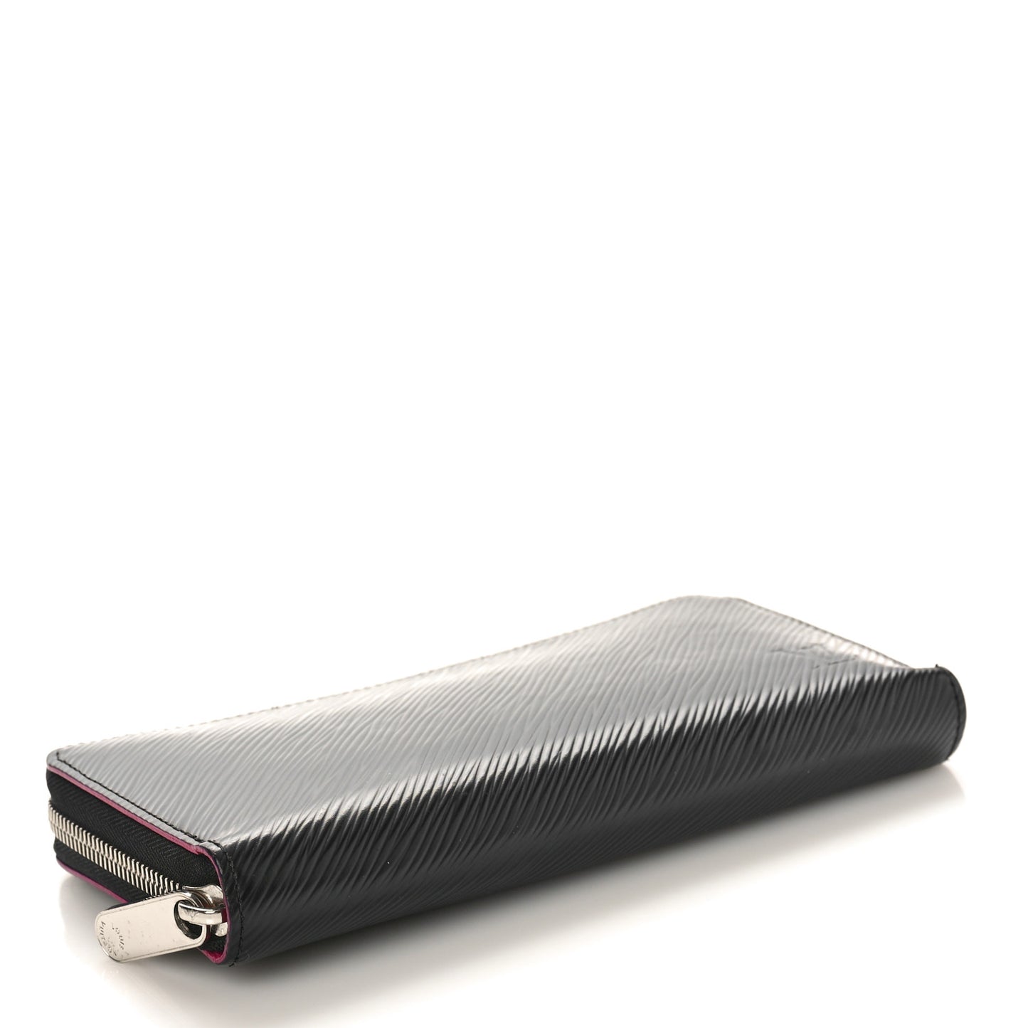 Epi Zippy Wallet Black Hot Pink