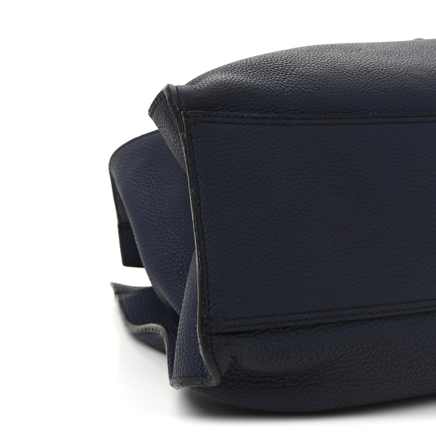 Soft Calfskin Medium Jackie Top Handle Bag Classic Blue Marine
