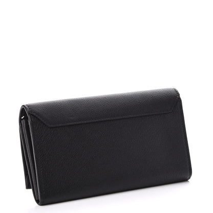 Louis Vuitton Calfskin Lockme II Wallet Black 3 of 7