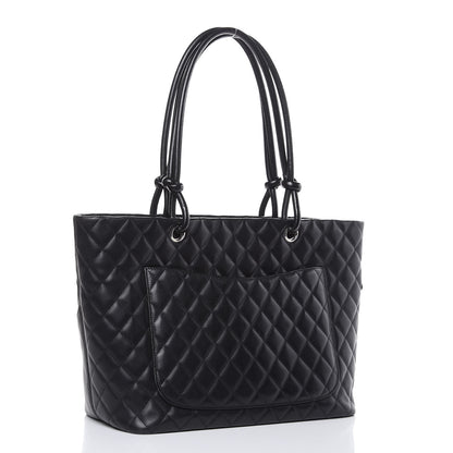 Chanel Calfskin Quilted Large Cambon Tote Black 3 of 16