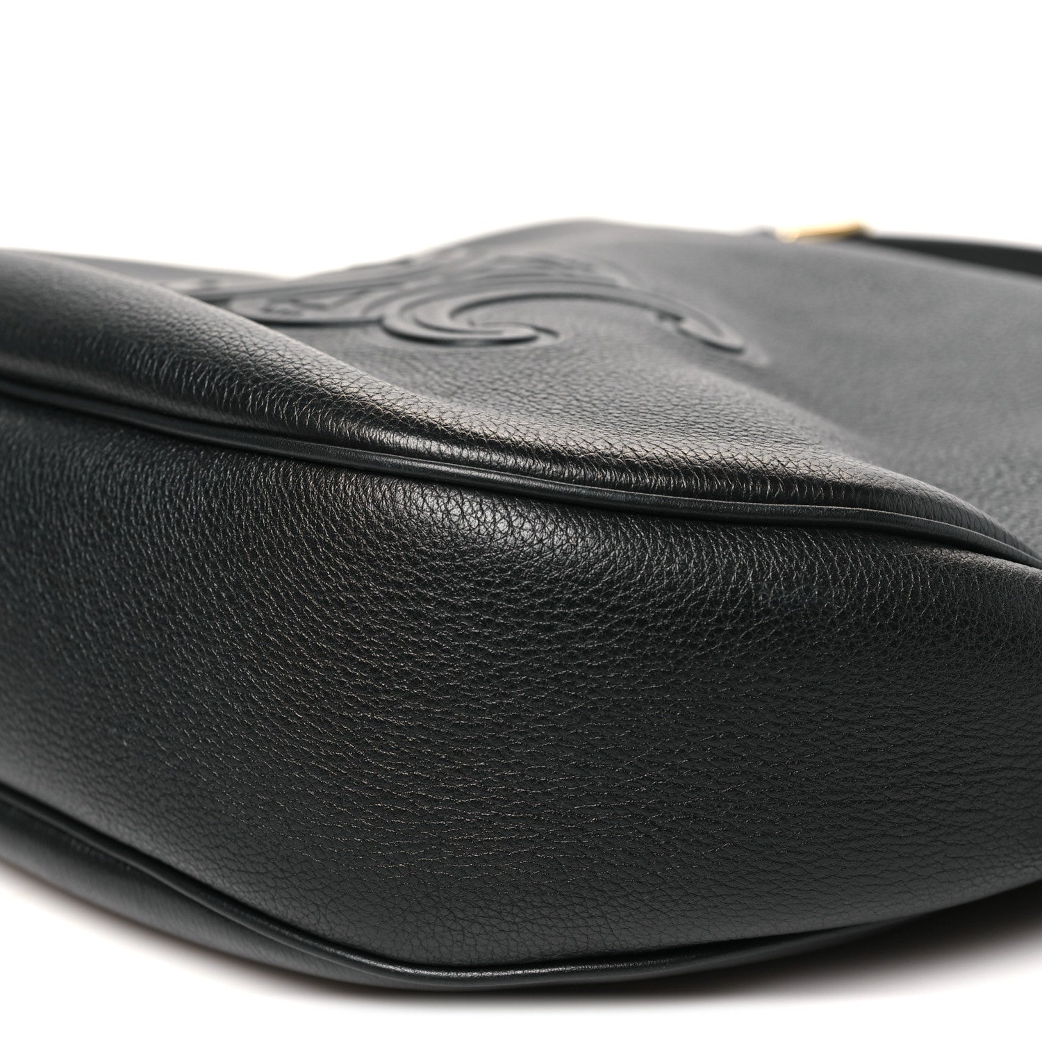 Celine Supple Calfskin Cuir Triomphe Medium Heloise Shoulder Bag Black 9 of 9