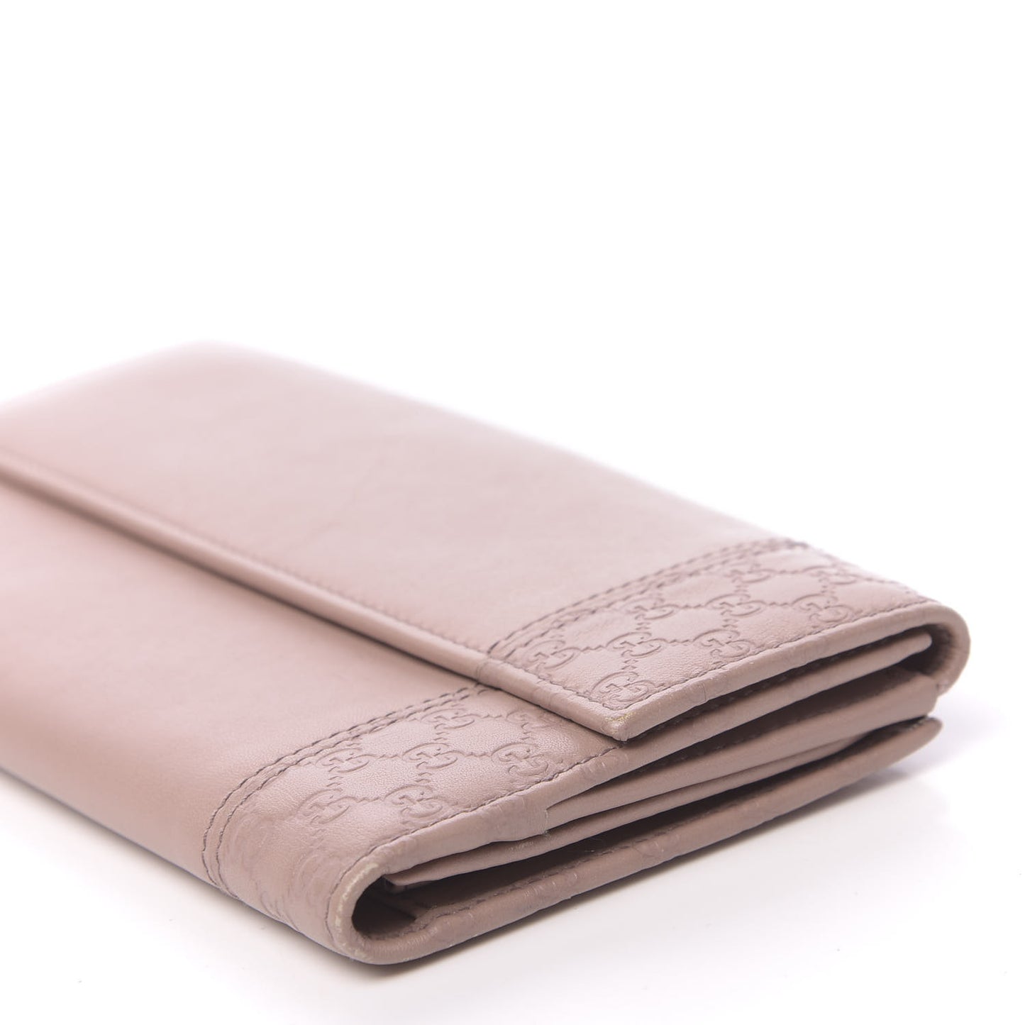 Microguccissima Continental Flap Wallet Light Pink