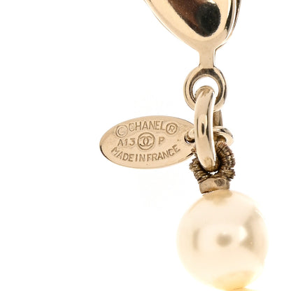 Chanel Pearl Crystal CC Long Necklace Gold 5 of 6