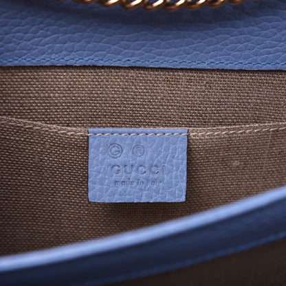 Gucci Dollar Calfskin Small Interlocking G Shoulder Bag Mineral Blue 8 of 17