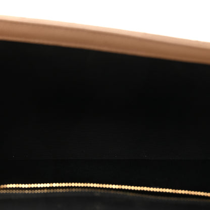 Saint Laurent Grain De Poudre Matelasse Chevron Large Monogram Satchel Dark Beige 5 of 9