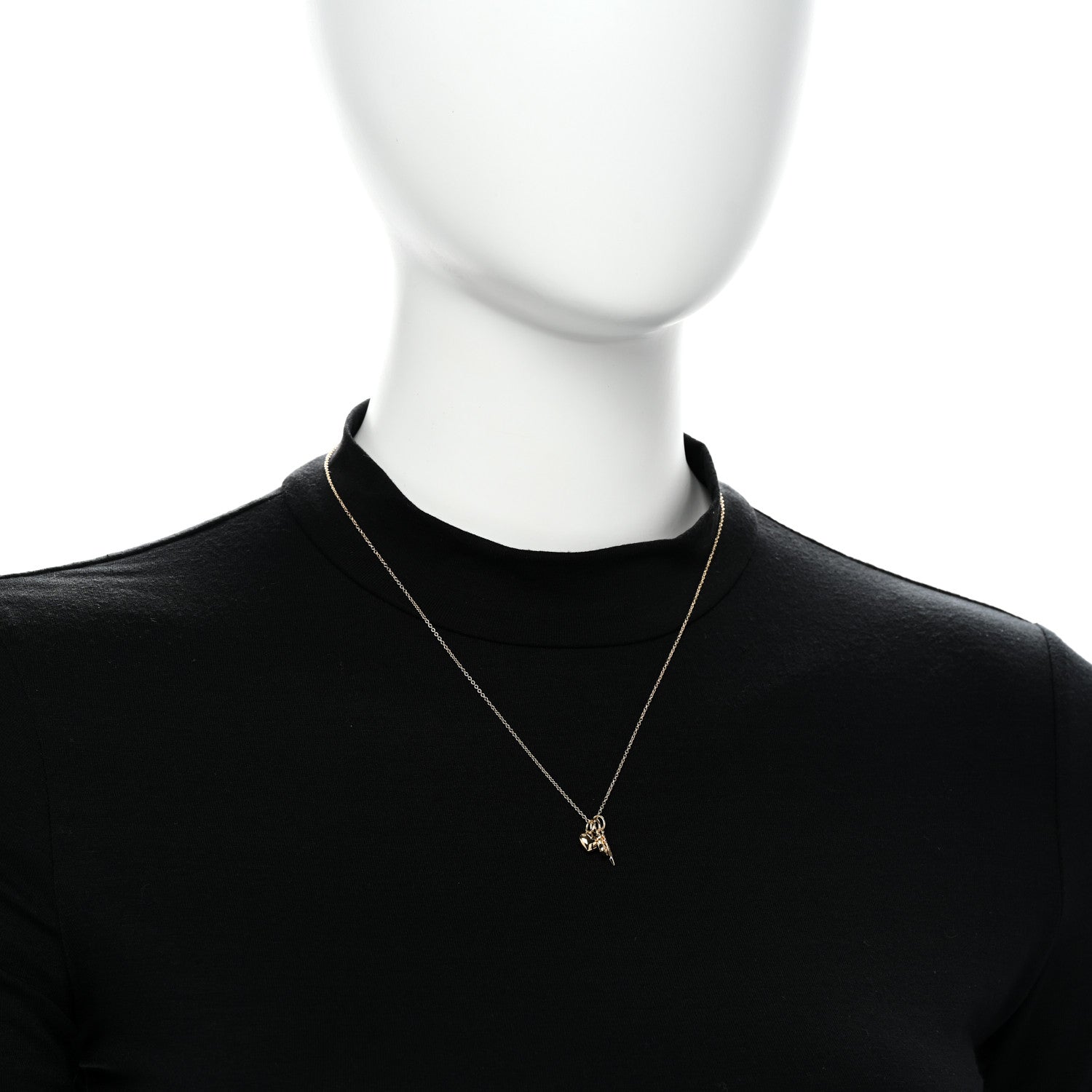 Tiffany 18K Yellow Gold Ampersand Arrow Heart Pendant Necklace 2 of 5