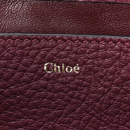 Chloe Grained Calfskin Alphabet Clutch Shoulder Bag Burgundy 6 of 12