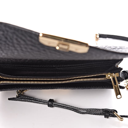 Burberry Signature Grain Small Madison Chain Clutch Black 5 of 9