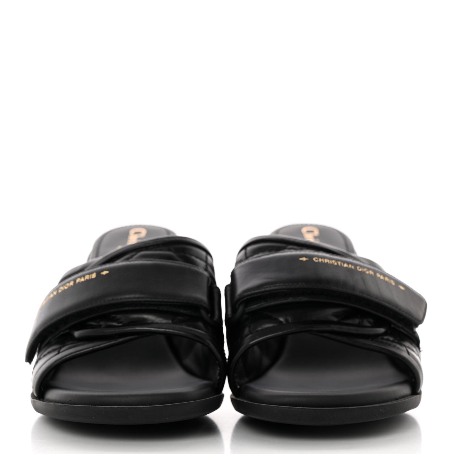 Christian Dior Calfskin Cannage Quilted Dio(r)evolution 80mm Slide Sandals 36.5 Black 2 of 10