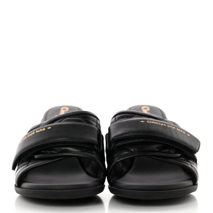 Christian Dior Calfskin Cannage Quilted Dio(r)evolution 80mm Slide Sandals 36.5 Black 2 of 10