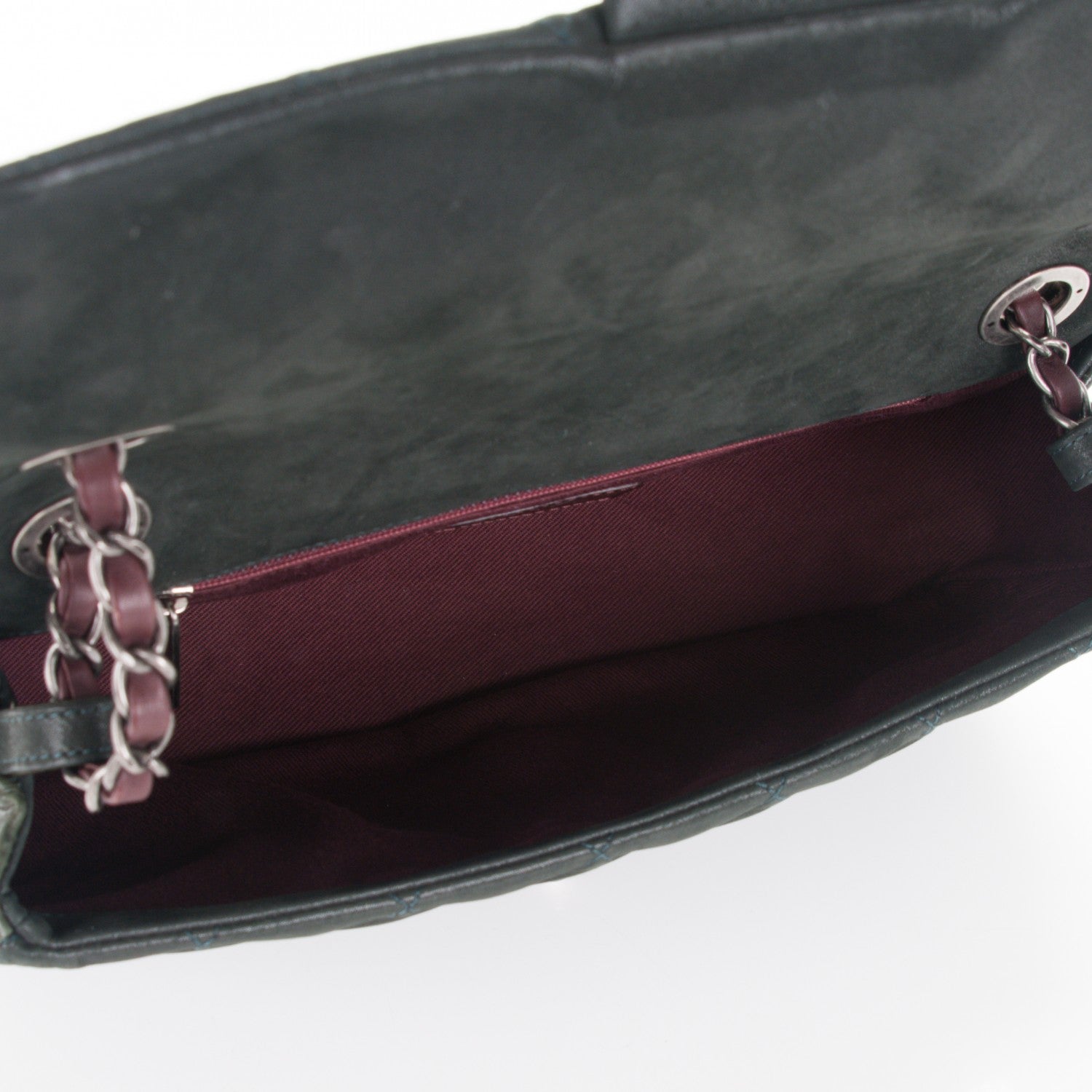 Chanel Iridescent Calfskin In The Mix Medium Flap Dark Green 5 of 7