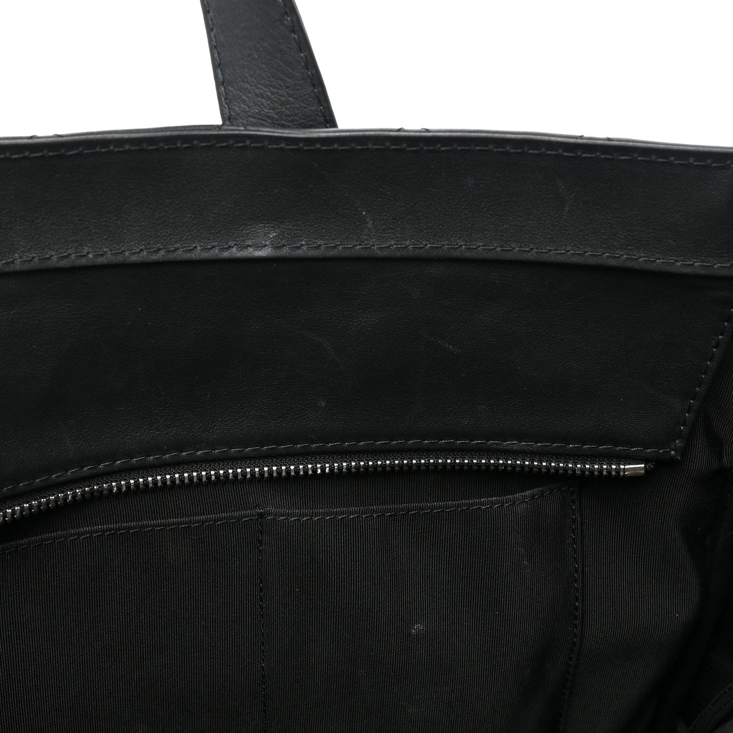 Chanel Calfskin Quilted Ultra Pocket Shopping Tote Black 10 of 16