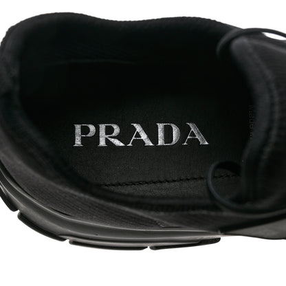 Prada Knit Fabric Logo Mens Running Sneakers 8 Black 6 of 9