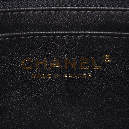 Chanel Lambskin Chevron Quilted Mini Rectangular Flap Black 7 of 8