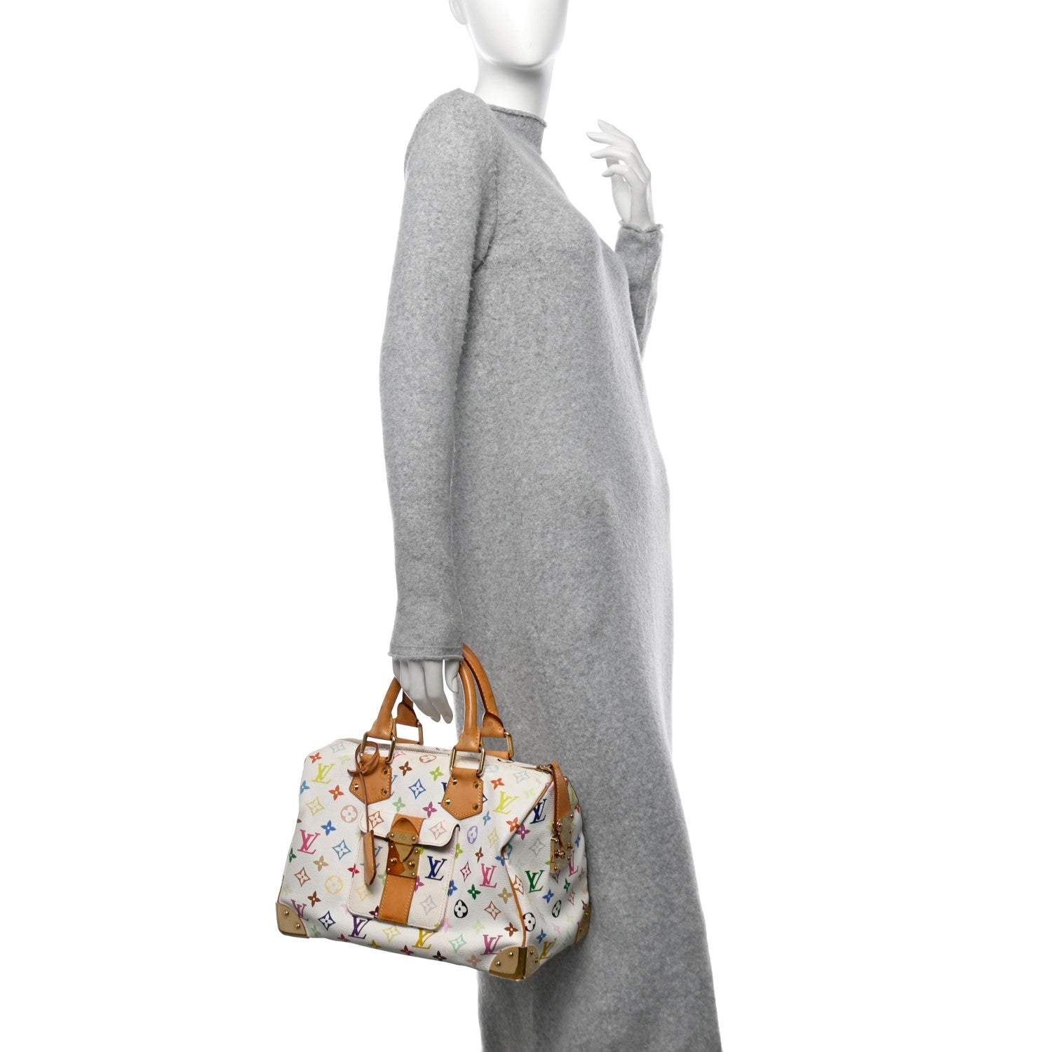 Louis Vuitton Monogram Multicolor Speedy 30 White 2 of 15