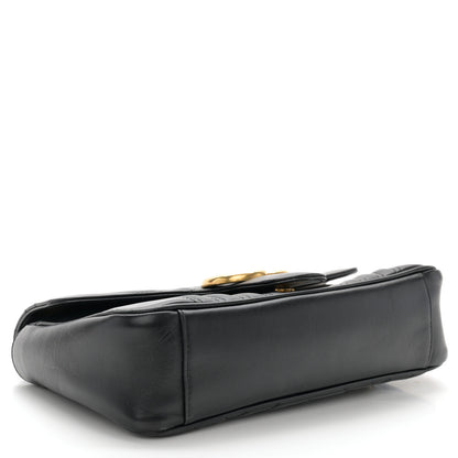 Gucci Calfskin Matelasse Small GG Marmont Shoulder Bag Black 4 of 16