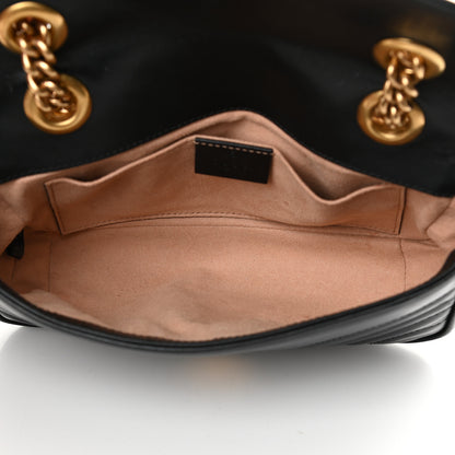Gucci Calfskin Matelasse Mini GG Marmont Shoulder Bag Black 5 of 12