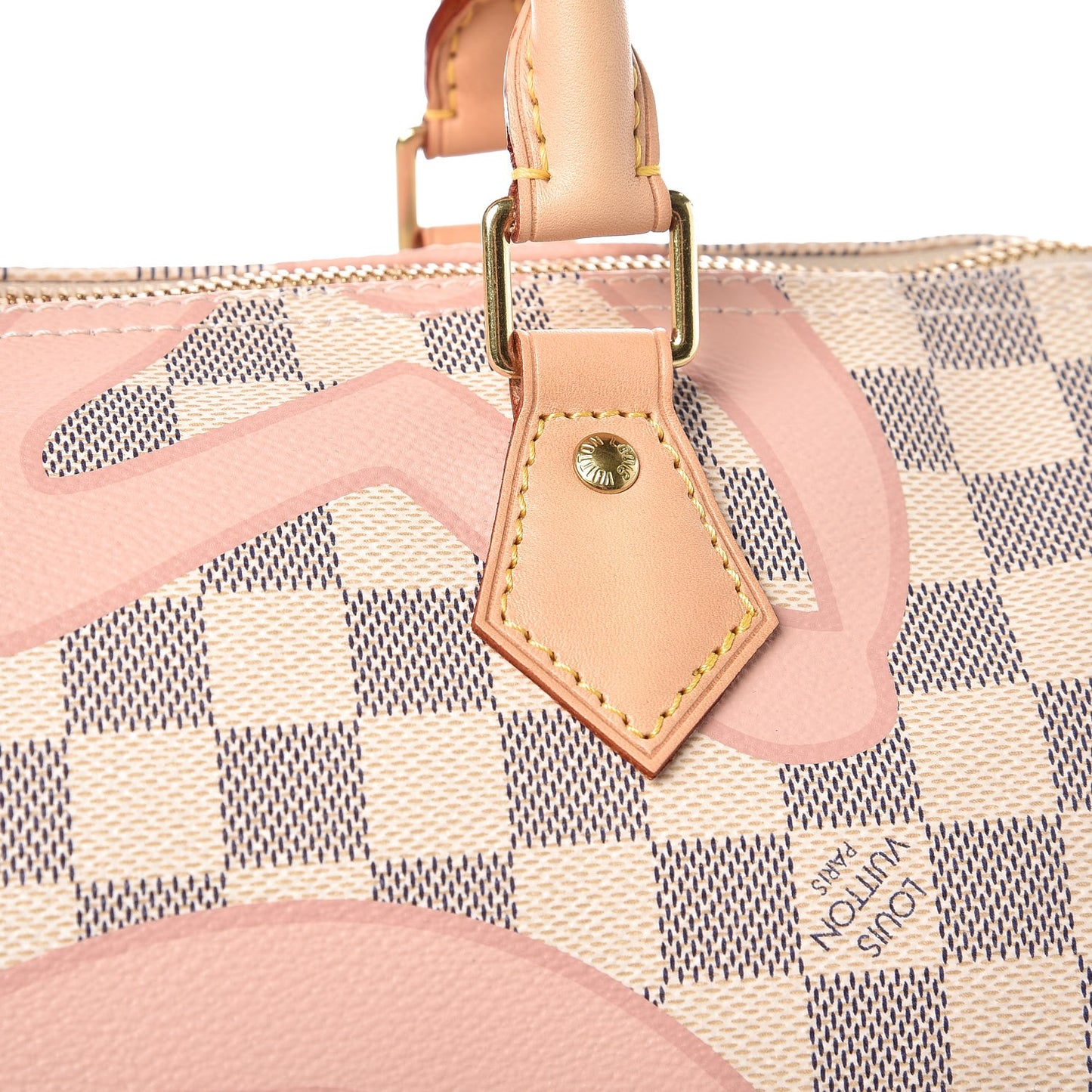 Damier Azur Tahitienne Speedy Bandouliere 30 Rose Ballerine