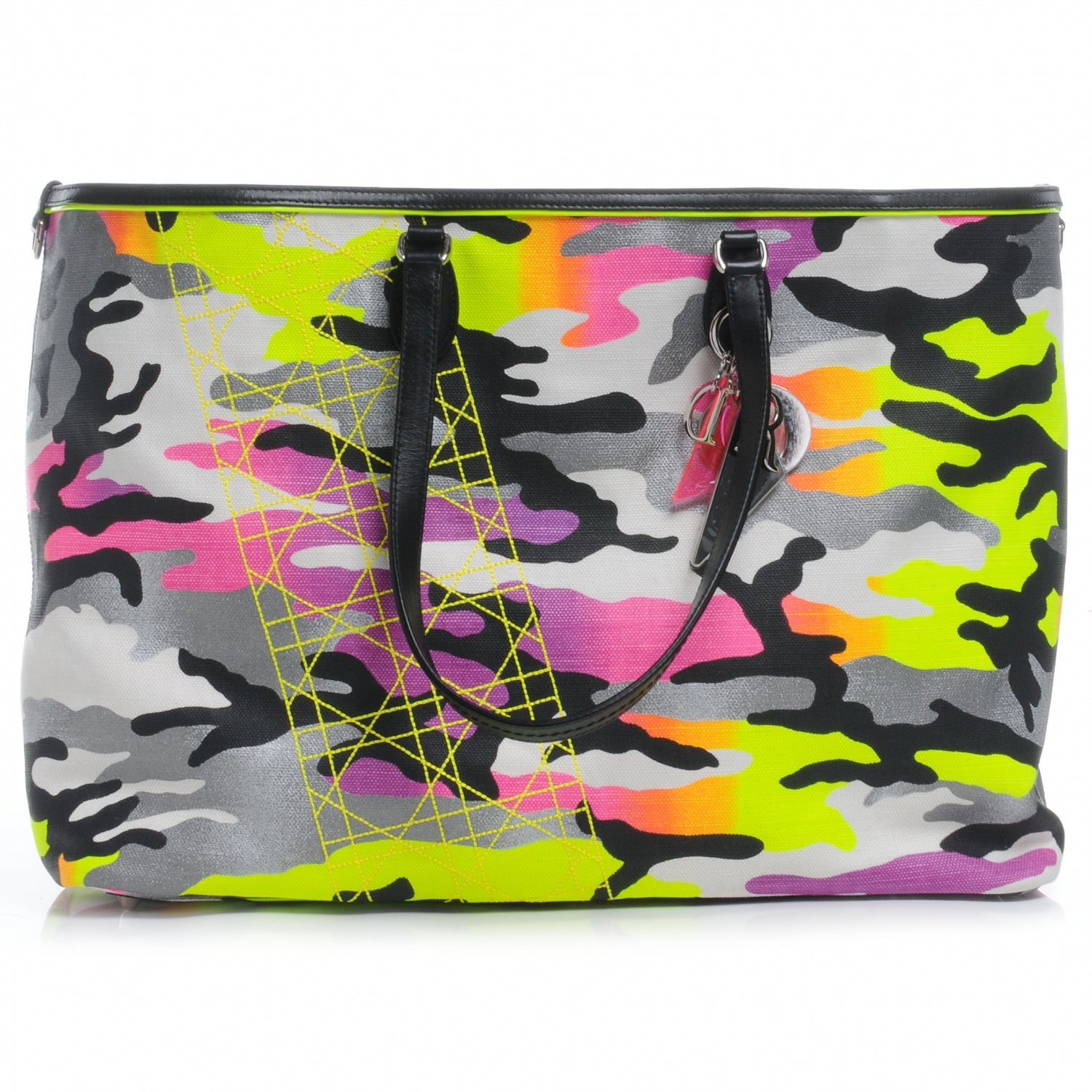 Christian Dior Canvas Large Camouflage Anselm Reyle Tote 1 of 7