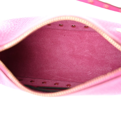 Valentino Garavani Pebbled Calfskin Small Rockstud Flip Lock Shoulder Bag Pink PP 5 of 9
