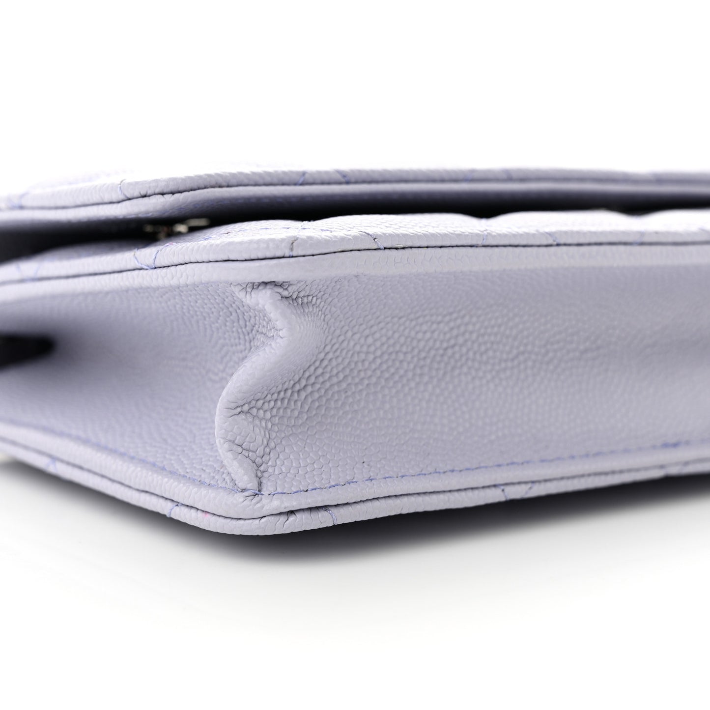Caviar Quilted Wallet on Chain WOC Light Purple