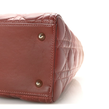 Christian Dior Lambskin Cannage Gradient Medium Lady Dior Pink 9 of 9