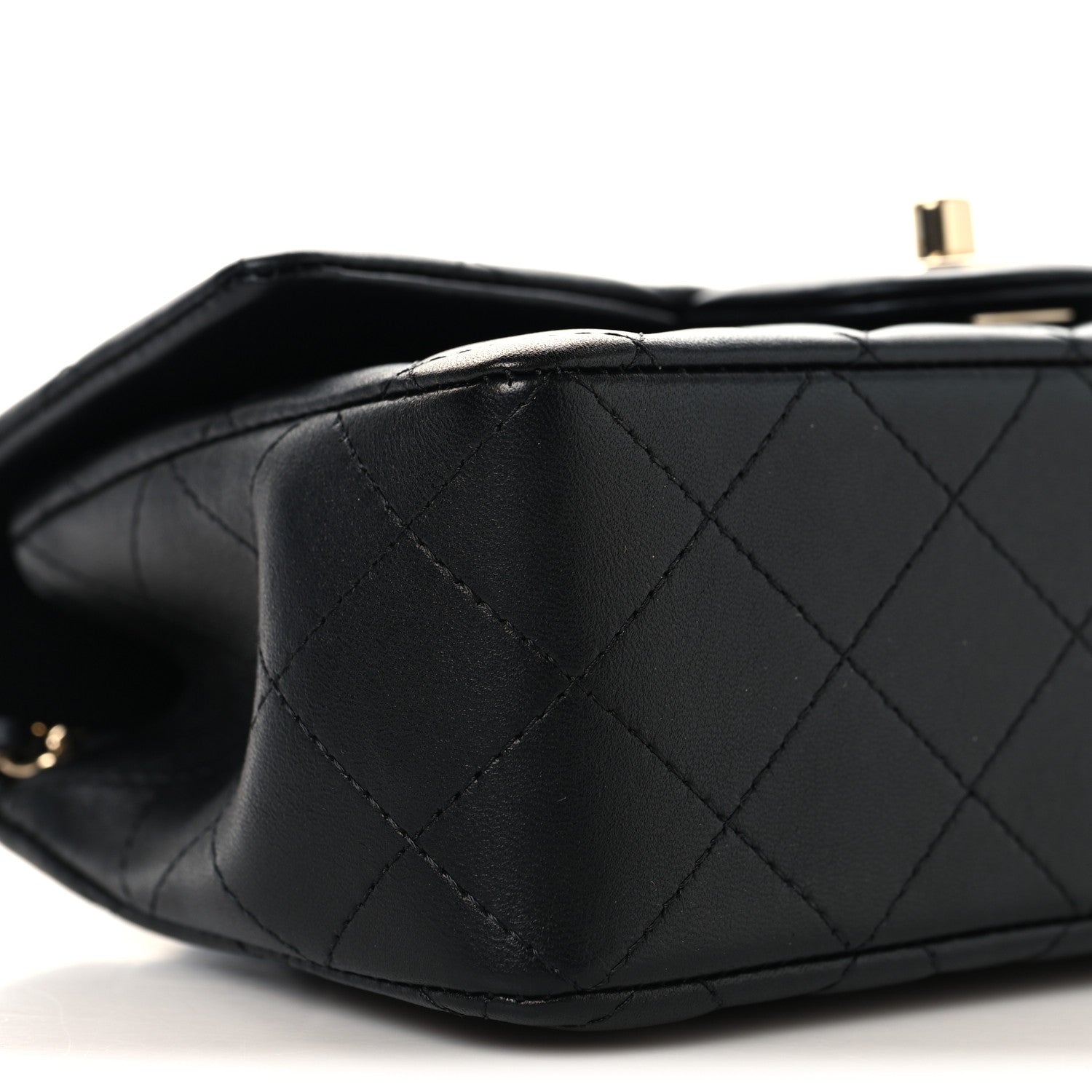 Chanel Lambskin Quilted Mini Top Handle Rectangular Flap Black 9 of 10