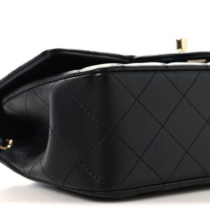Chanel Lambskin Quilted Mini Top Handle Rectangular Flap Black 9 of 10