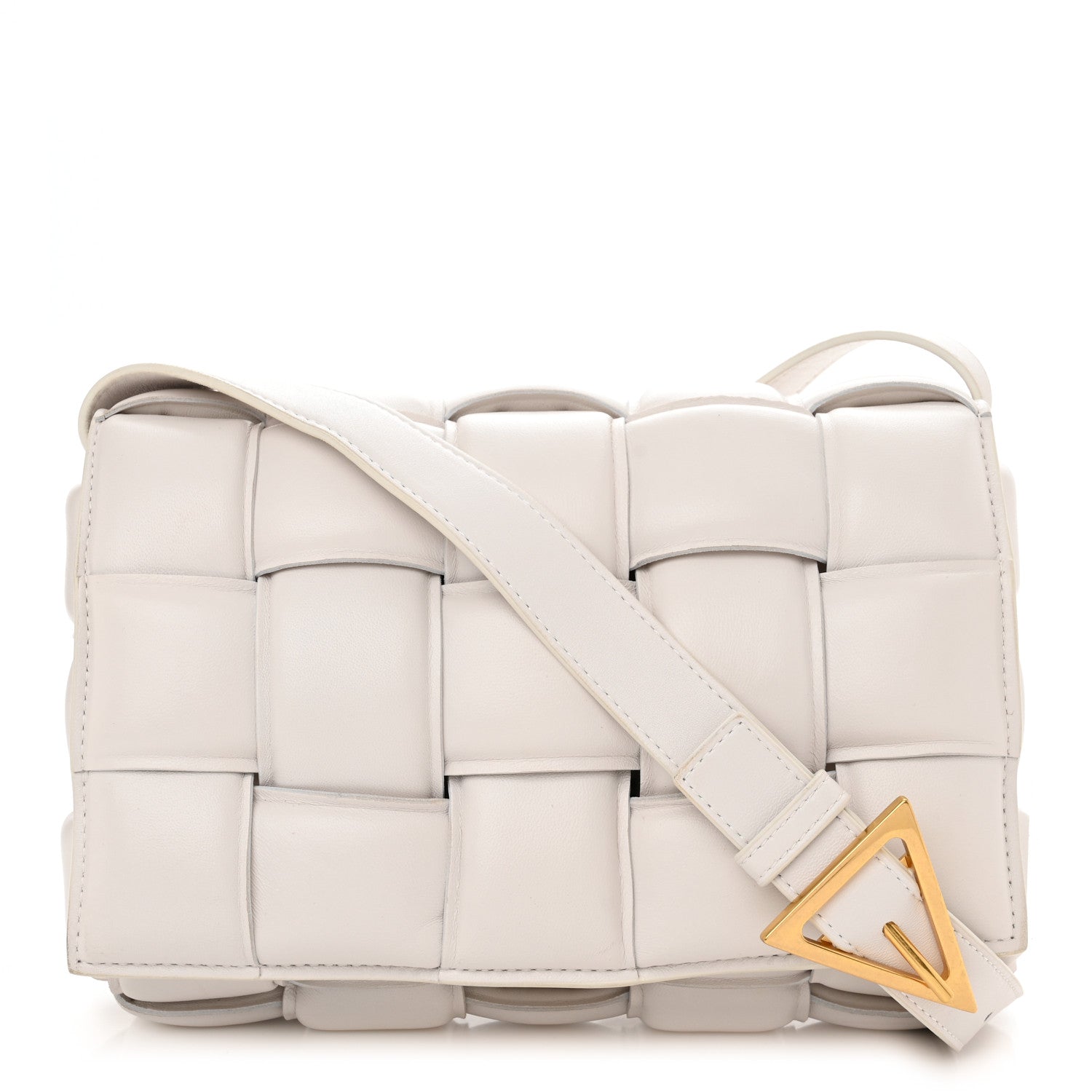 Bottega Veneta Nappa Maxi Intreccio Padded Cassette Crossbody Bag Chalk 1 of 10