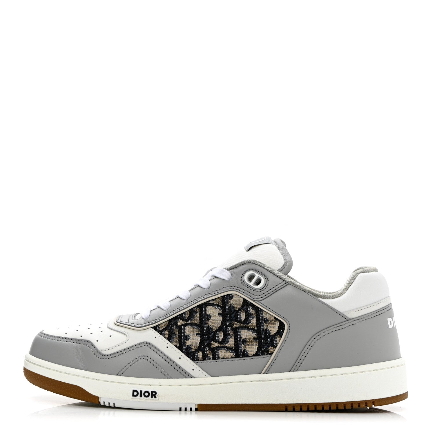 Christian Dior Smooth Calfskin Jacquard Oblique Mens B27 Low Top Sneakers 42.5 Beige Blue 1 of 17