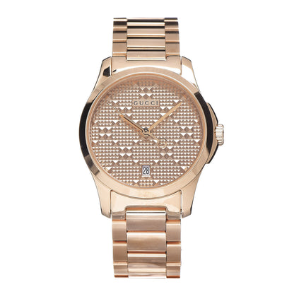 Gucci Stainless Steel 27mm G-Timeless Diamante Quartz Watch Rose 1 of 7