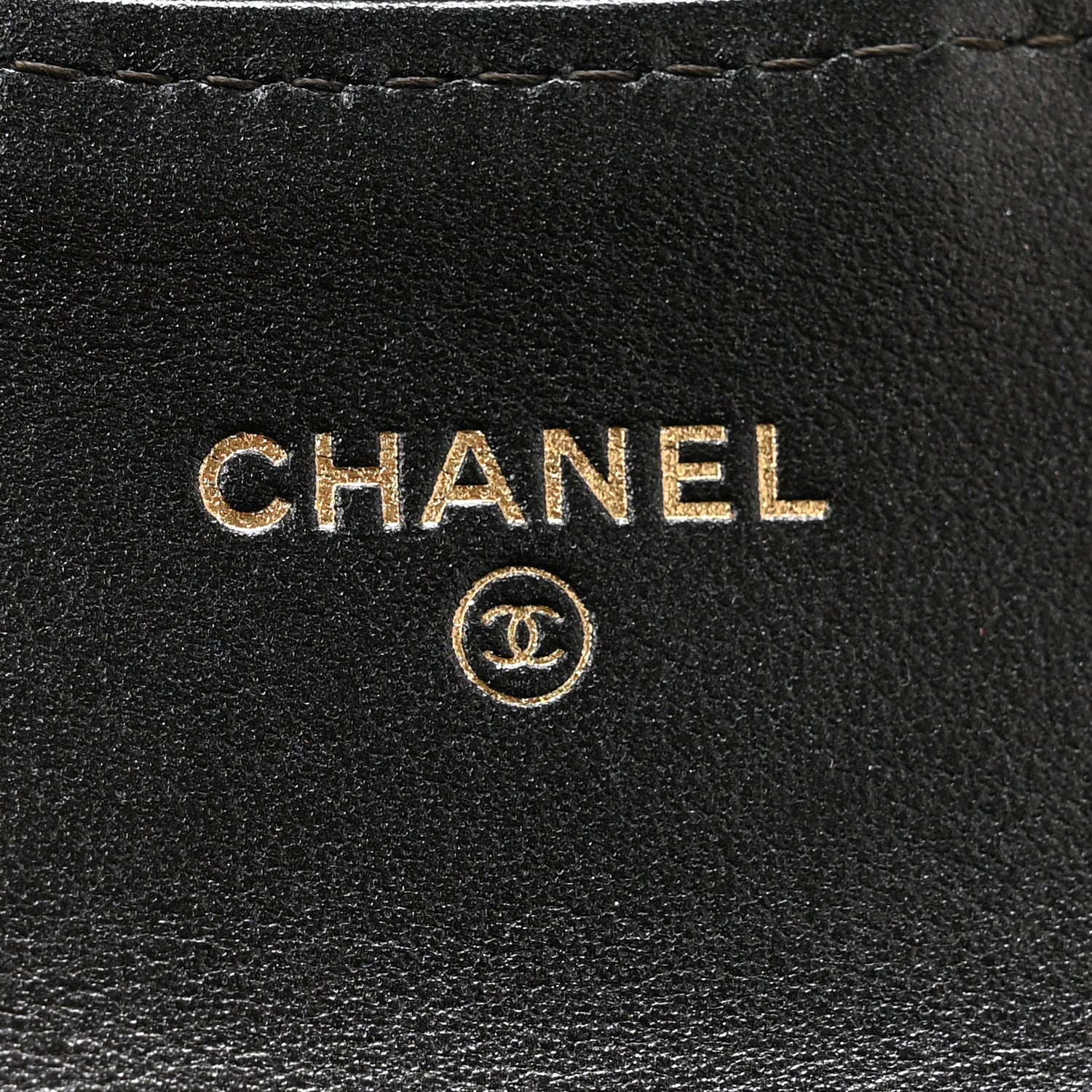 Chanel Metallic Calfskin Quilted Reissue Card Holder Wallet Charcoal 6 of 10