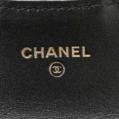 Chanel Metallic Calfskin Quilted Reissue Card Holder Wallet Charcoal 6 of 10