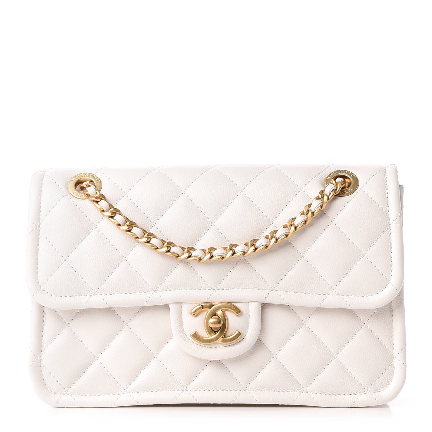 Chanel Caviar Quilted Medium Sweet Classic Flap White 1 of 11