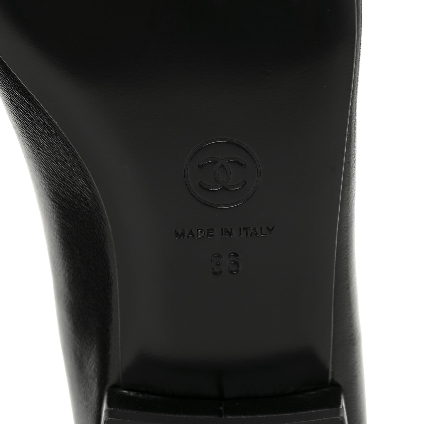 Shiny Lambskin Grosgrain Pearl Mary Jane Flats 36 Black