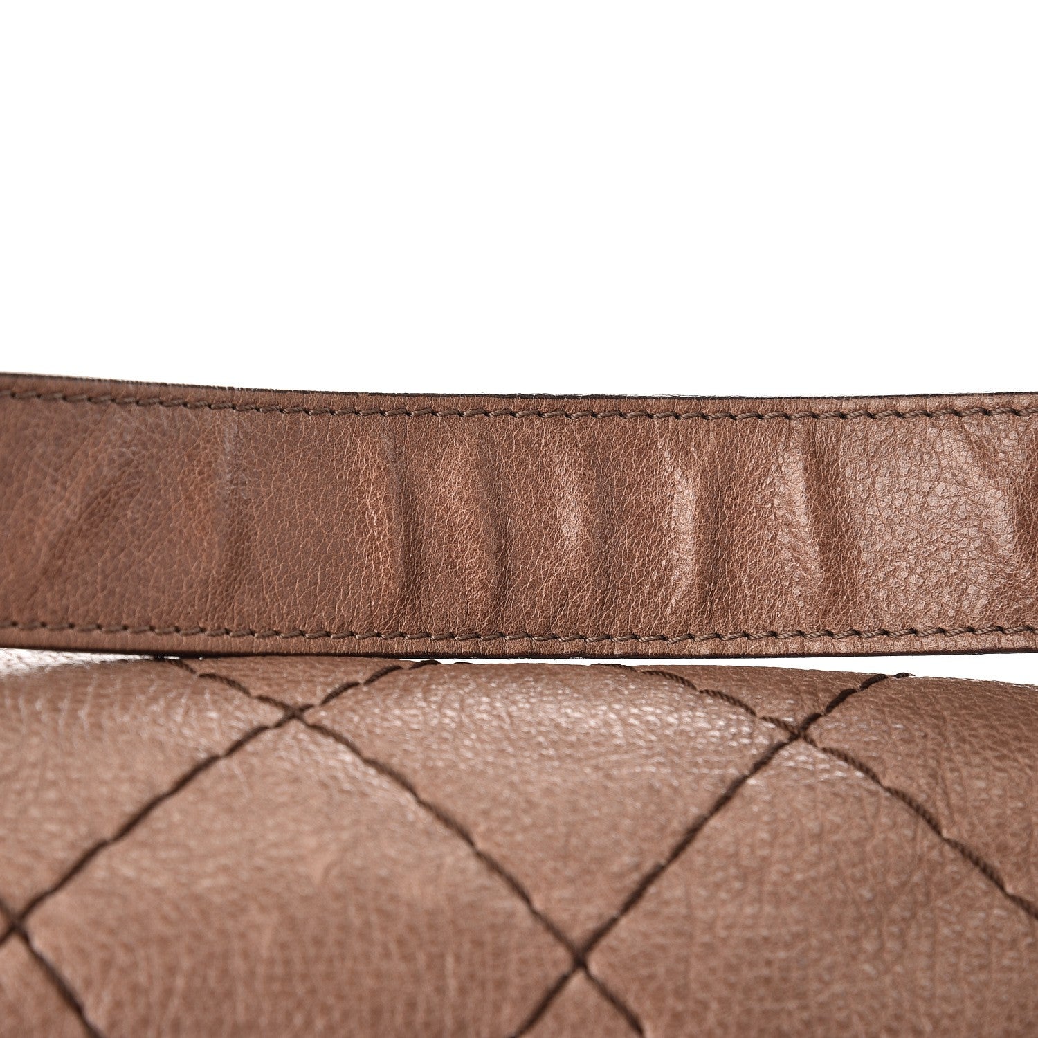 Chanel Glazed Calfskin Stitched XL On The Road Flap Brown 15 of 15