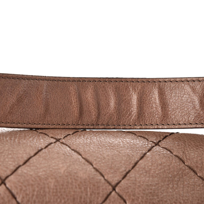 Chanel Glazed Calfskin Stitched XL On The Road Flap Brown 15 of 15
