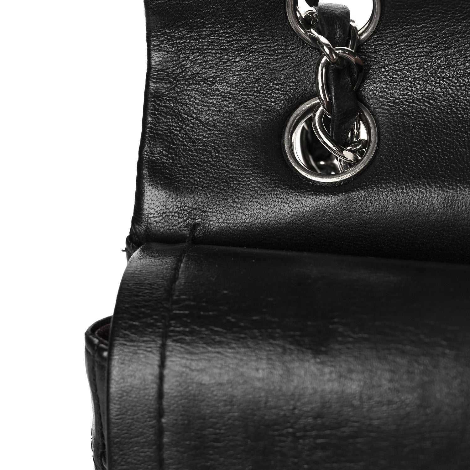 Chanel Lambskin Quilted Medium Double Flap Black 10 of 13