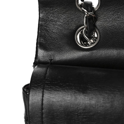 Chanel Lambskin Quilted Medium Double Flap Black 10 of 13