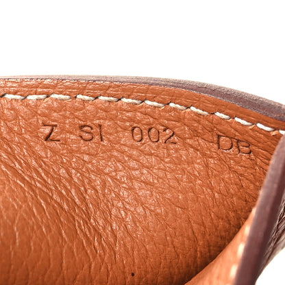 Hermes Evergrain Evercolor H Passant Clutch Gold 8 of 12