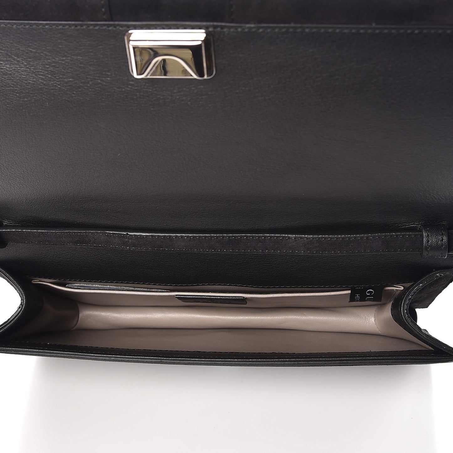 Suede Crystal Broadway Clutch Black