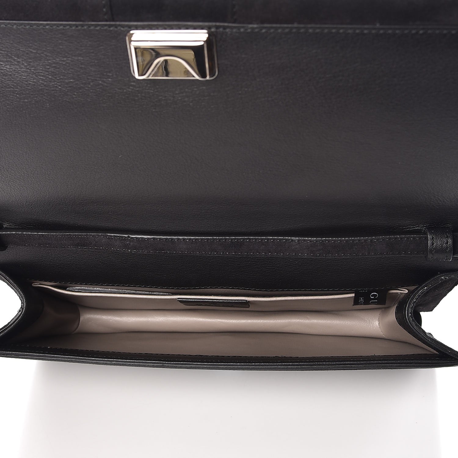 Gucci Suede Crystal Broadway Clutch Black 5 of 7