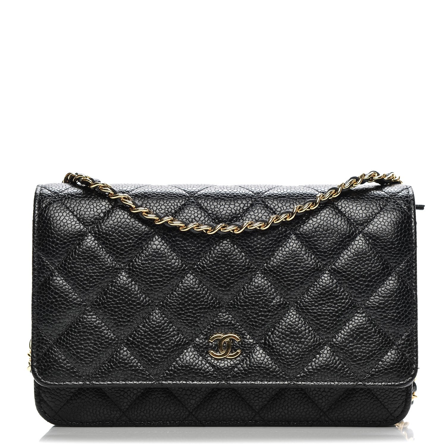 Chanel Caviar Quilted Wallet On Chain WOC Black 1 of 18